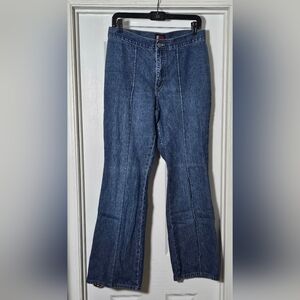 Y2K Vintage NY Jeans Stretch Denim Jeans Low Rise Flare Bareback Size 10